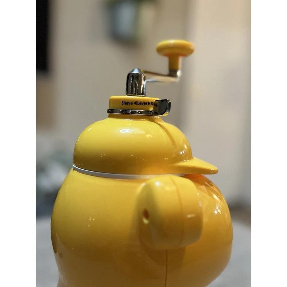Tiger Kyoro-chan Ice Shaver ABF-F100 YK Yellow Hand Crank Kakigori Maker Japan